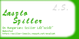 laszlo sziller business card